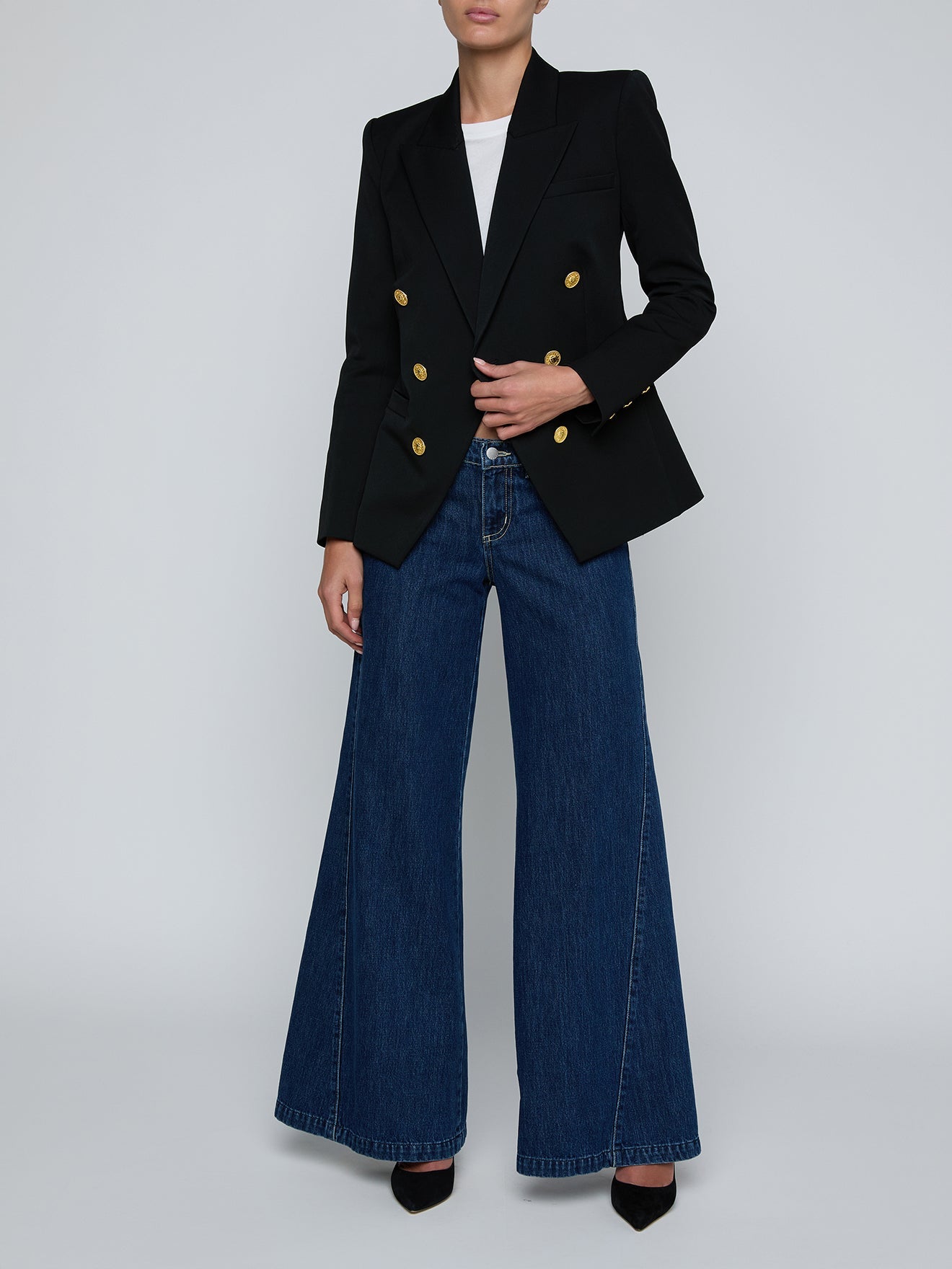 L'AGENCE - Kyomi Breasted Blazer in Black