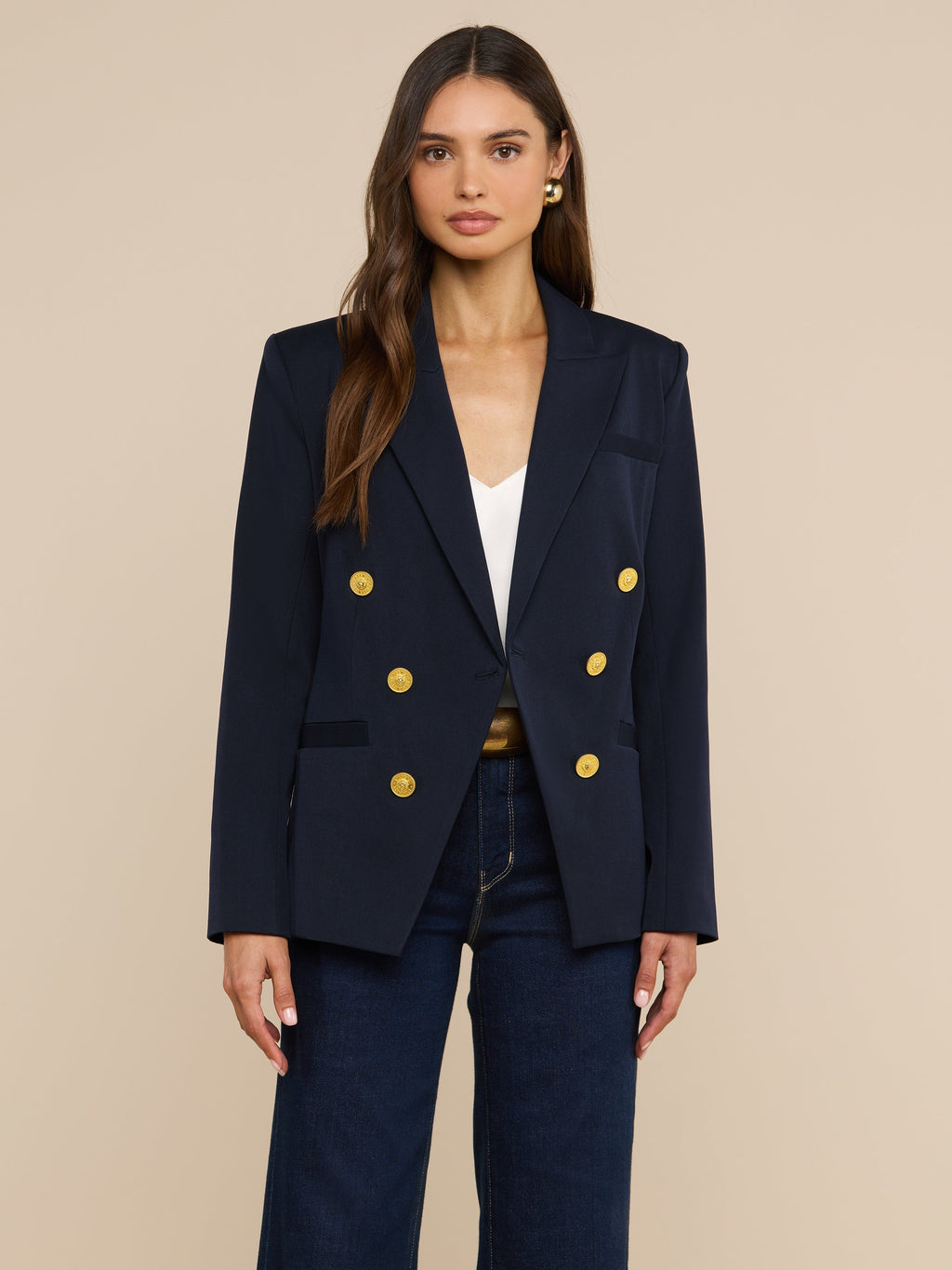 L'AGENCE - Kyomi Breasted Blazer in Midnight