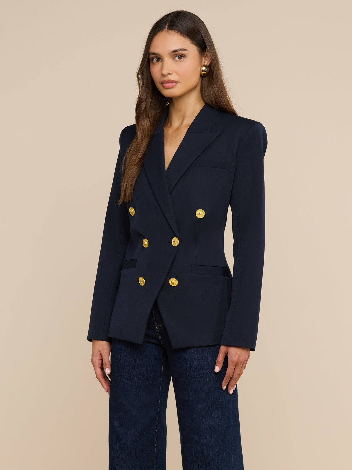 L'AGENCE - Kyomi Breasted Blazer in Midnight