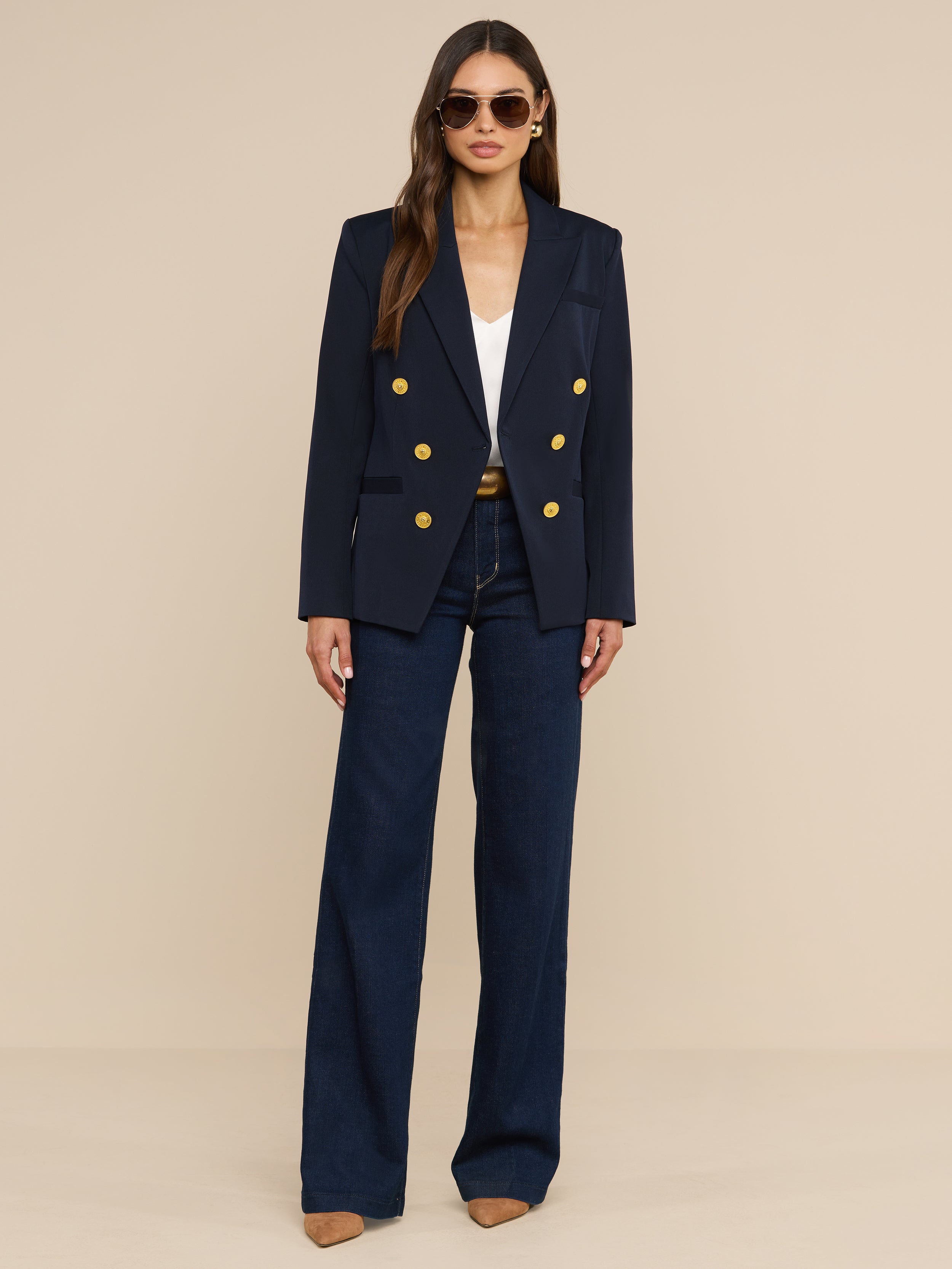 L'AGENCE - Kyomi Breasted Blazer in Midnight