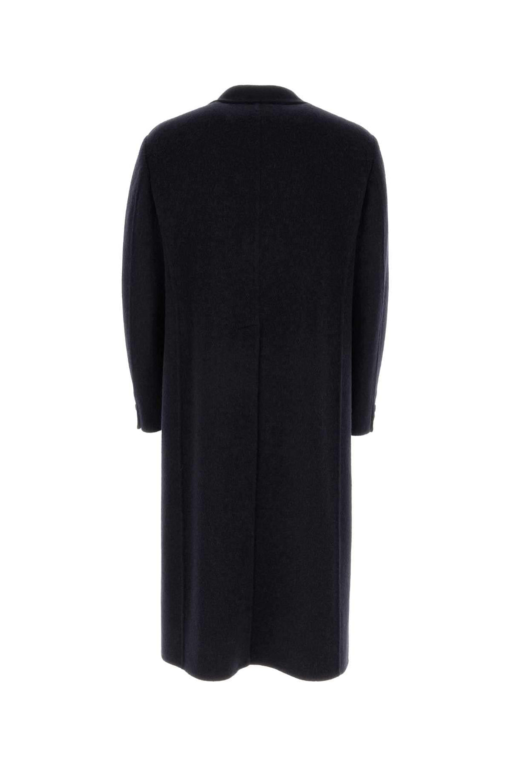 Fendi Men Navy Blue Wool Blend Coat