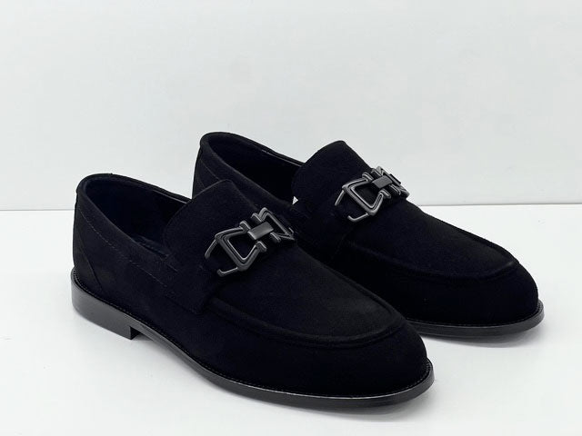 C Collection Men's Suede Loafer - Black