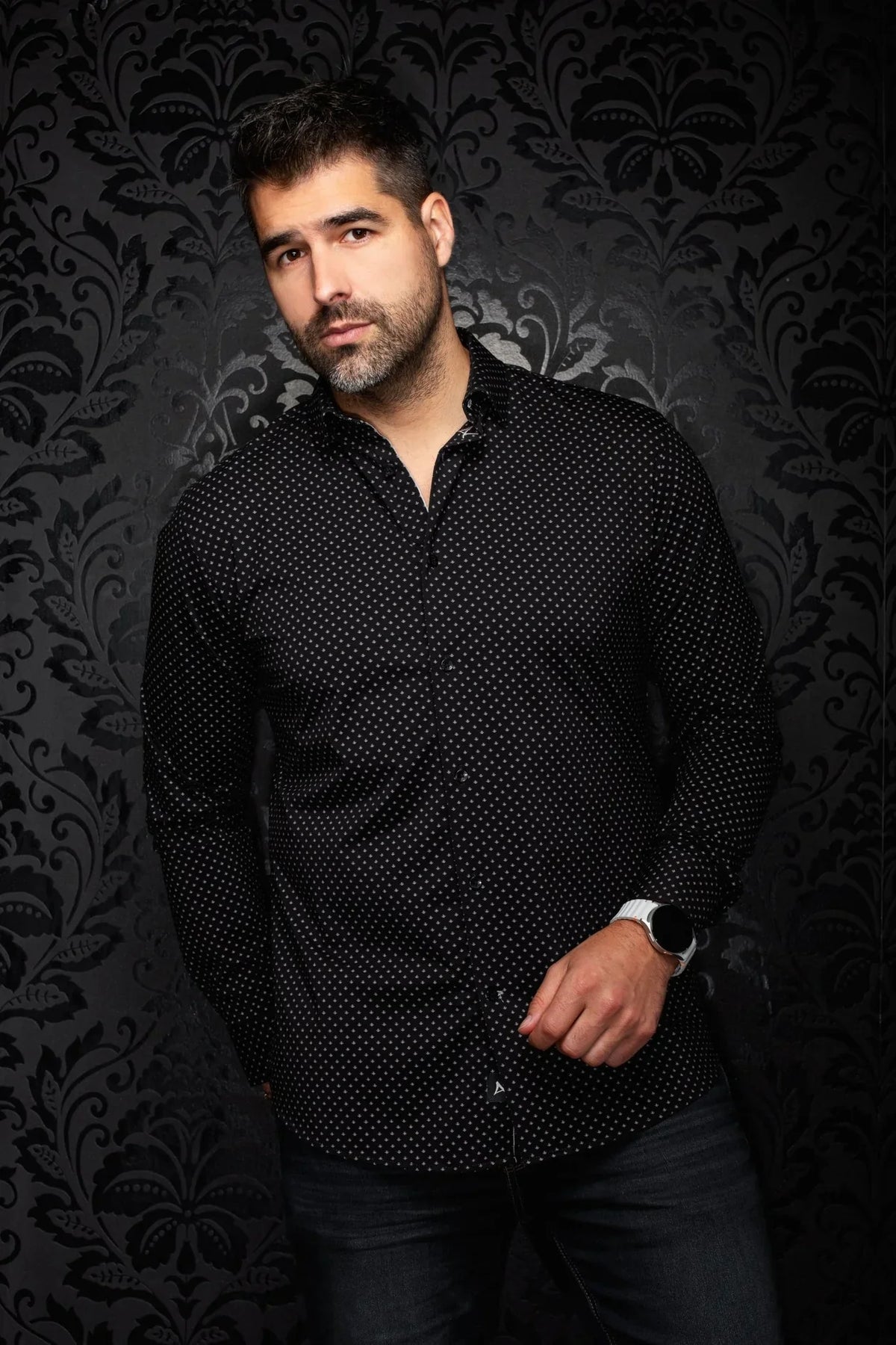 Au Noir - Men's Alexander-Fan Shirt in Black